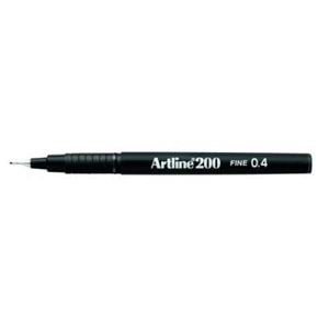 Artline 200 Fineliner 0.4mm İnce Uçlu Yazı ve Çizim Kalemi Siyah