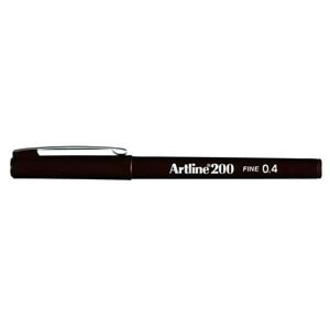 Artline 200 Fineliner 0.4mm İnce Uçlu Yazı ve Çizim Kalemi Koyu Kahverengi