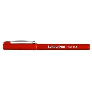 Artline 200 Fineliner 0.4mm İnce Uçlu Yazı ve Çizim Kalemi Koyu Kırmızı