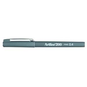 Artline 200 Fineliner 0.4mm İnce Uçlu Yazı ve Çizim Kalemi Gri