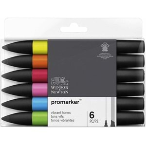 Wınsor Newton Promarker Güçlü Tonlar Seti (6 renk )