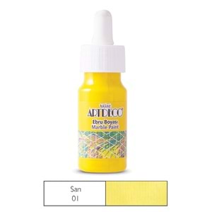 Artdeco Ebru Boyası 30ml Sarı 01