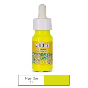 Artdeco Ebru Boyası 30ml Neon Sarı 91