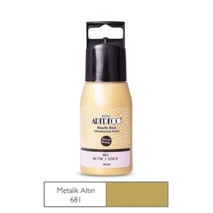 Artdeco Metalik Boyutlu Boya 60ml Altın 681