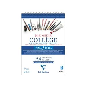 Clairefontaine College Mix Media A4 21,0x29,0cm 225gr 20Yp