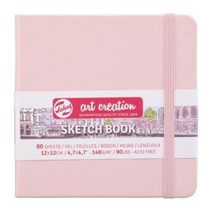 Talens Art Creation Sketch Book Eskiz Defteri 80 Yaprak 140 g 12x12 cm Pastel Pembe