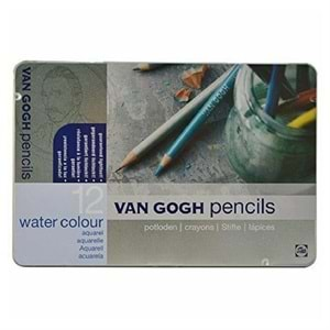 Talens Van Gogh Watercolor Pencil Aquarel Boya 12 Renk Metal Kutu