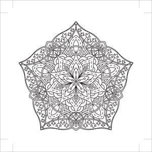 Art Tuval Mandala Desen 3 Tuval 40X40 cm