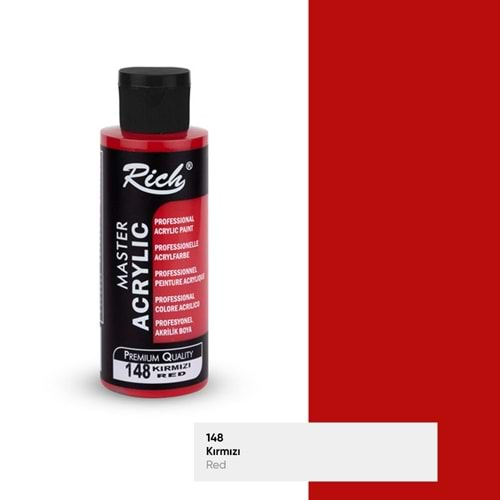 Rich Master Akrilik Boya 120 ml Kırmızı 148