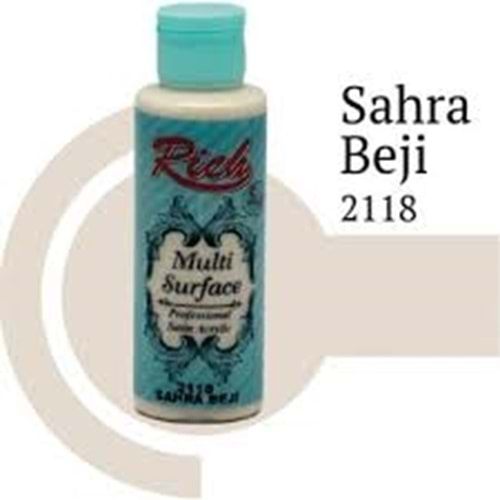 Rich Multi Surface Akrilik Boya 120ml 2118 Sahra Beji