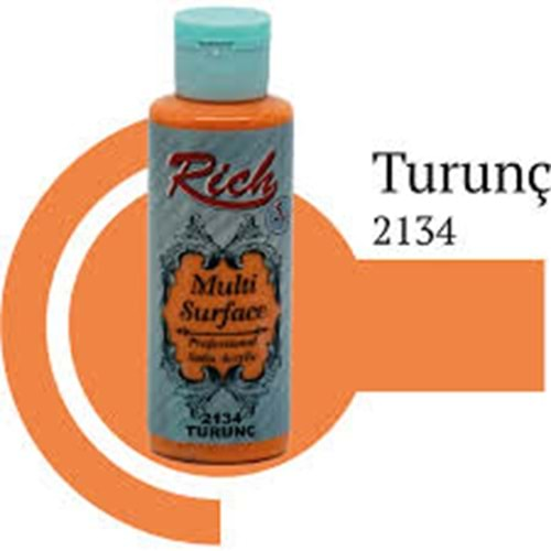 Rich Multi Surface Akrilik Boya 120ml 2134 Turunç