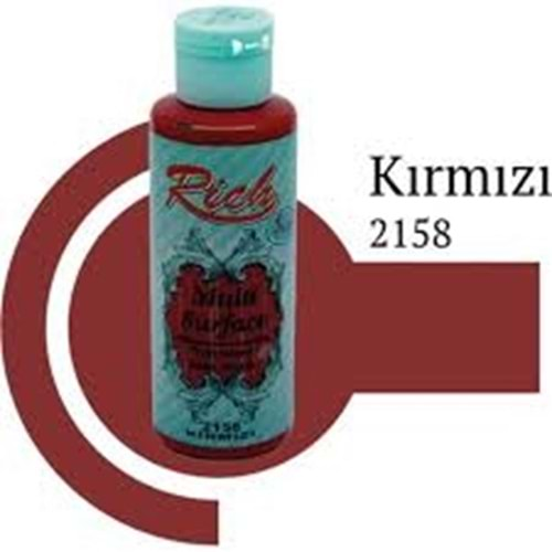 Rich Multi Surface Akrilik Boya 120ml 2158 Kırmızı