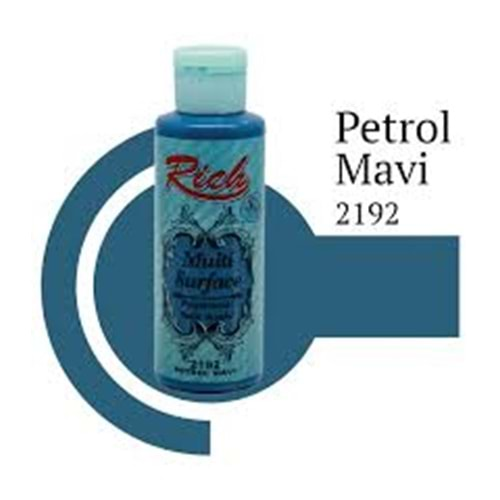 Rich Multi Surface Akrilik Boya 120ml 2192 Petrol Mavi