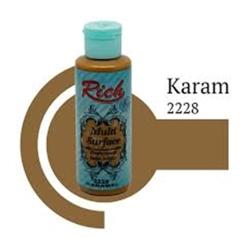 Rich Multi Surface Akrilik Boya 120ml 2228 Karamel