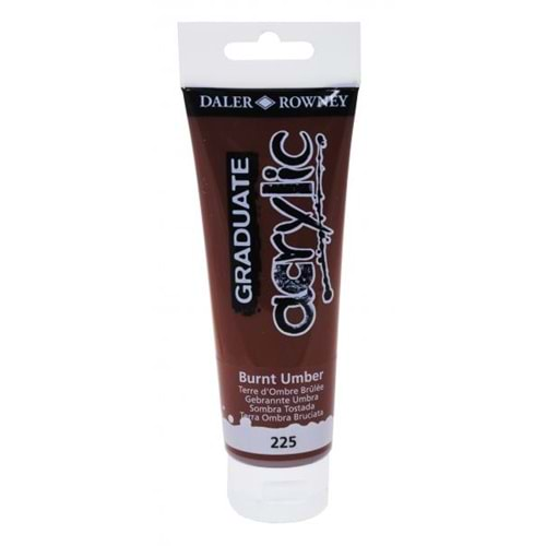 Daler Rowney Graduate Akrilik Boya 120 ml Burnt Umber 225