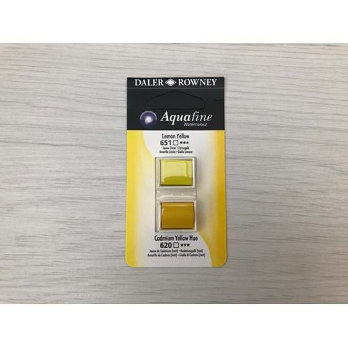 Daler Rowney Aquafine Tablet Sulu Boya 2 li Lemon Yellow / Cadmium Yellow Hue