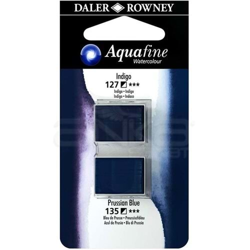 Daler Rowney Aquafine Sulu Boya Tablet 2 li Indıgo/Prussıan Blue