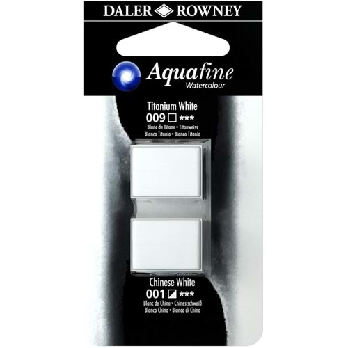 Daler Rowney Aquafine Tablet Sulu Boya 2 li Titanium White / Chinese White