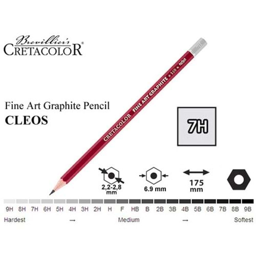 Cretacolor Fine Art Graphite Dereceli Kalem 160 7H (1 Adet)