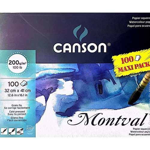 Canson Montval Sulu Boya Blok 32x41 cm 200 g 100 Yaprak