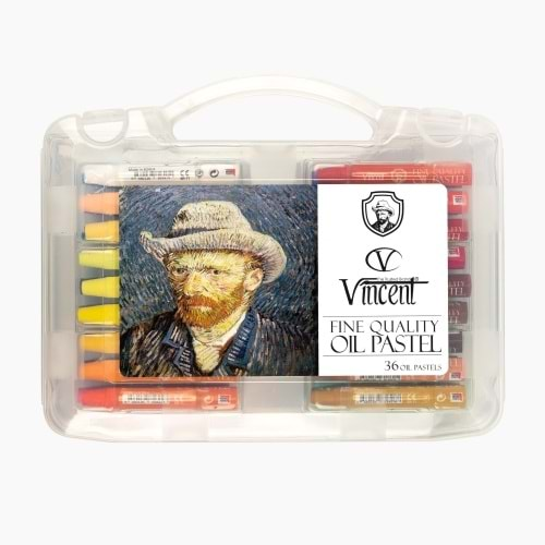 Vincent Oil Pastel 36'Lı Set Plastik Kutu