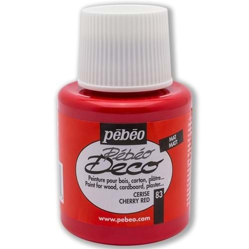 Pebeo Deco Mat Tüm Yüzey Boyası 110 Ml 83 Cerise