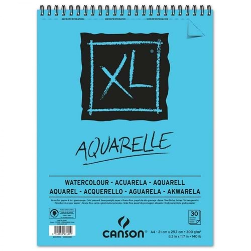 Canson XL Aquarelle Sulu Boya Defteri A4 300 g 30 Yaprak