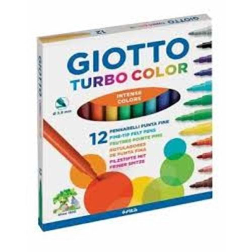 Giotto Turbo Color Keçeli Boya Kalemi 12Renk