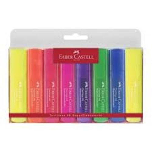 Faber Castell Textliner 1546 Fosforlu Kalem 8'Li Set