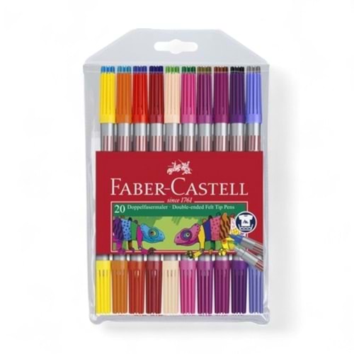 Faber-Castell Çift Taraflı Keçeli Kalem 20 Renk