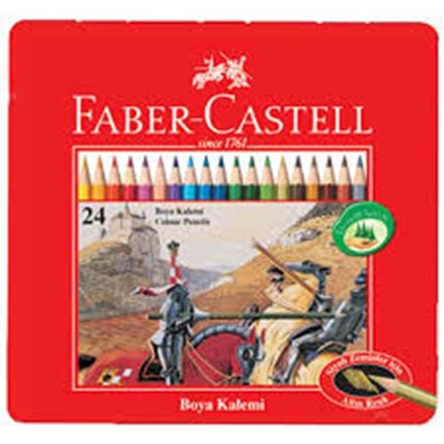 Faber Castell Kuru Boya Kalemi 24 Renk Metal Kutu