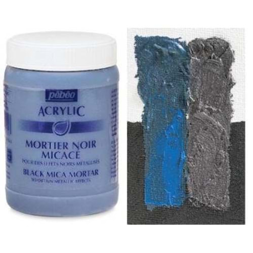 Pebeo Acrylic Black Mica Mortar Siyah Mika Harcı 250 ml.