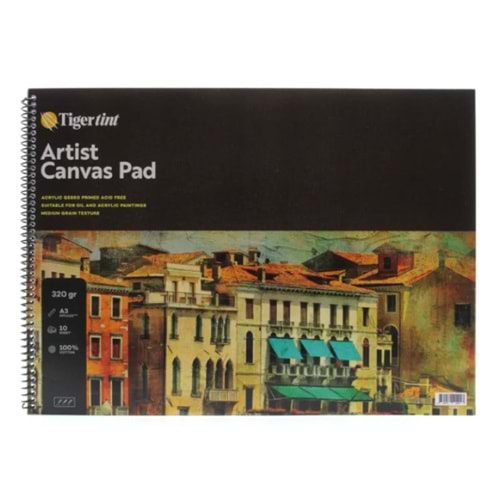 Tigertint Artist Canvas Pad Tuval Defteri A4 10 Yaprak