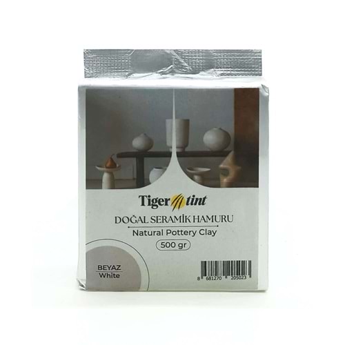 Tigertint Doğal Seramik Hamuru 500 gr Beyaz