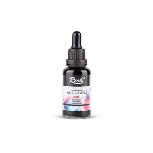 Rich Alcohol Ink Alkol Bazlı Mürekkep 30 ml Siyah 18617