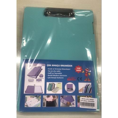 Ant Çok Amaçlı Organizer 24x32 Renk Turkuaz