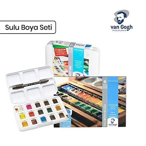 Talens Van Gogh Suluboya 12+3 Plastik Kutu ( 300 gr Defter Hediyeli )