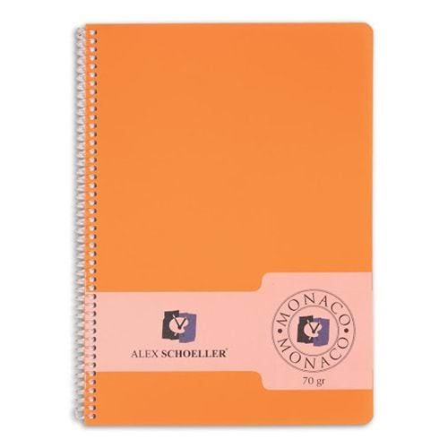 Alex Schoeller PP Kapak Spiralli Defter 70 gr A4 80 yp Kareli