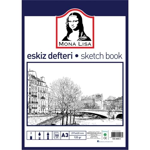 Südor Mona Lisa Eskiz Defteri (Sketch Book) A3 120 gr. 50 yp.