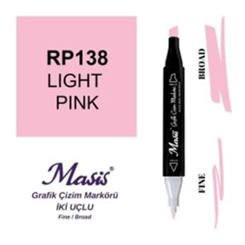 Masis Twin Markör Açık Pembe ÇM-138-Marker Kalem