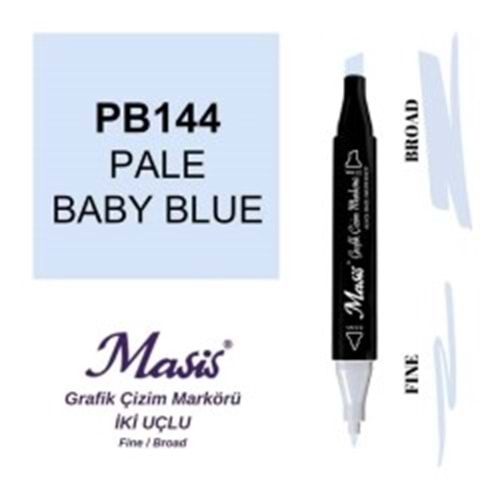 Masis Twin Markör Açık Bebe Mavi ÇM-144-Marker Kalem