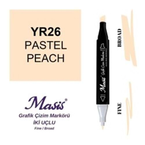 Masis Twin Markör Pastel Şeftali ÇM-26-Marker Kalem