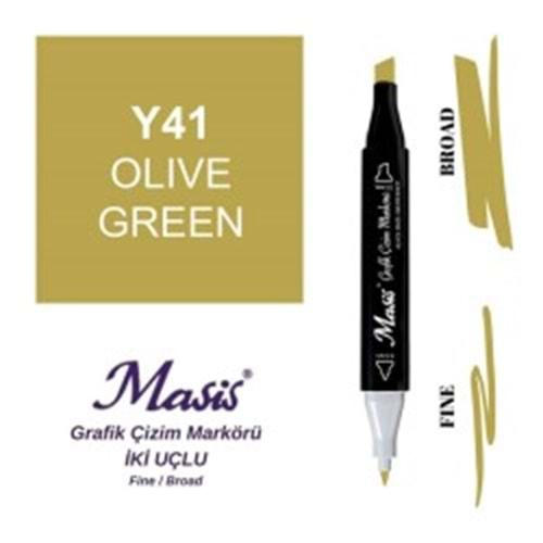 Masis Twin Markör Zeytin Yeşili ÇM-41-Marker Kalem