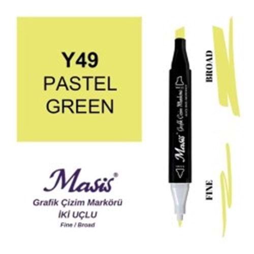 Masis Twin Markör Pastel Yeşil ÇM-49-Marker Kalem