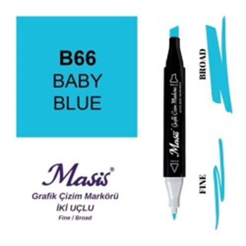 Masis Twin Markör Bebe Mavi ÇM-66-Marker Kalem