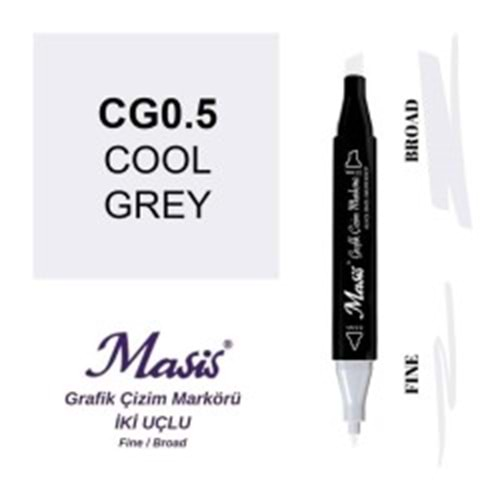 Masis Twin Markör Soğuk Gri ÇM-CG0.5-Marker Kalem