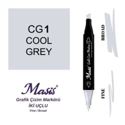 Masis Twin Markör Soğuk Gri ÇM-CG1-Marker Kalem