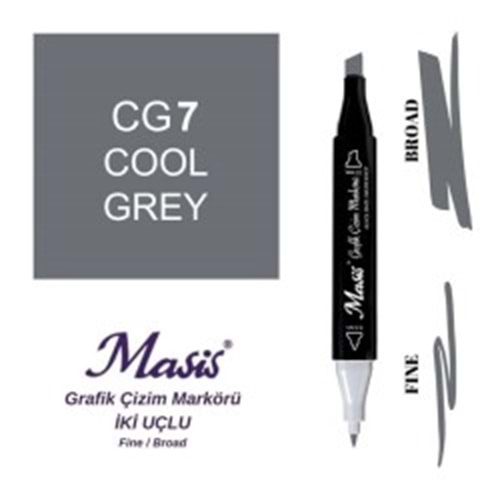 Masis Twin Markör Soğuk Gri ÇM-CG7-Marker Kalem