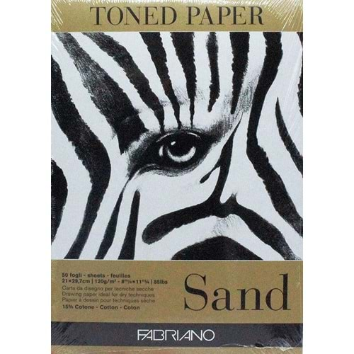 Fabriano Toned Paper Sand Kum Rengi Eskiz Blok A4 120 g 50 Yaprak