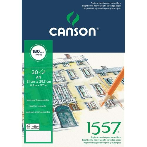 Canson 1557 Çizim Defteri A4 180 g 20 Yaprak